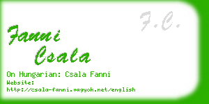 fanni csala business card